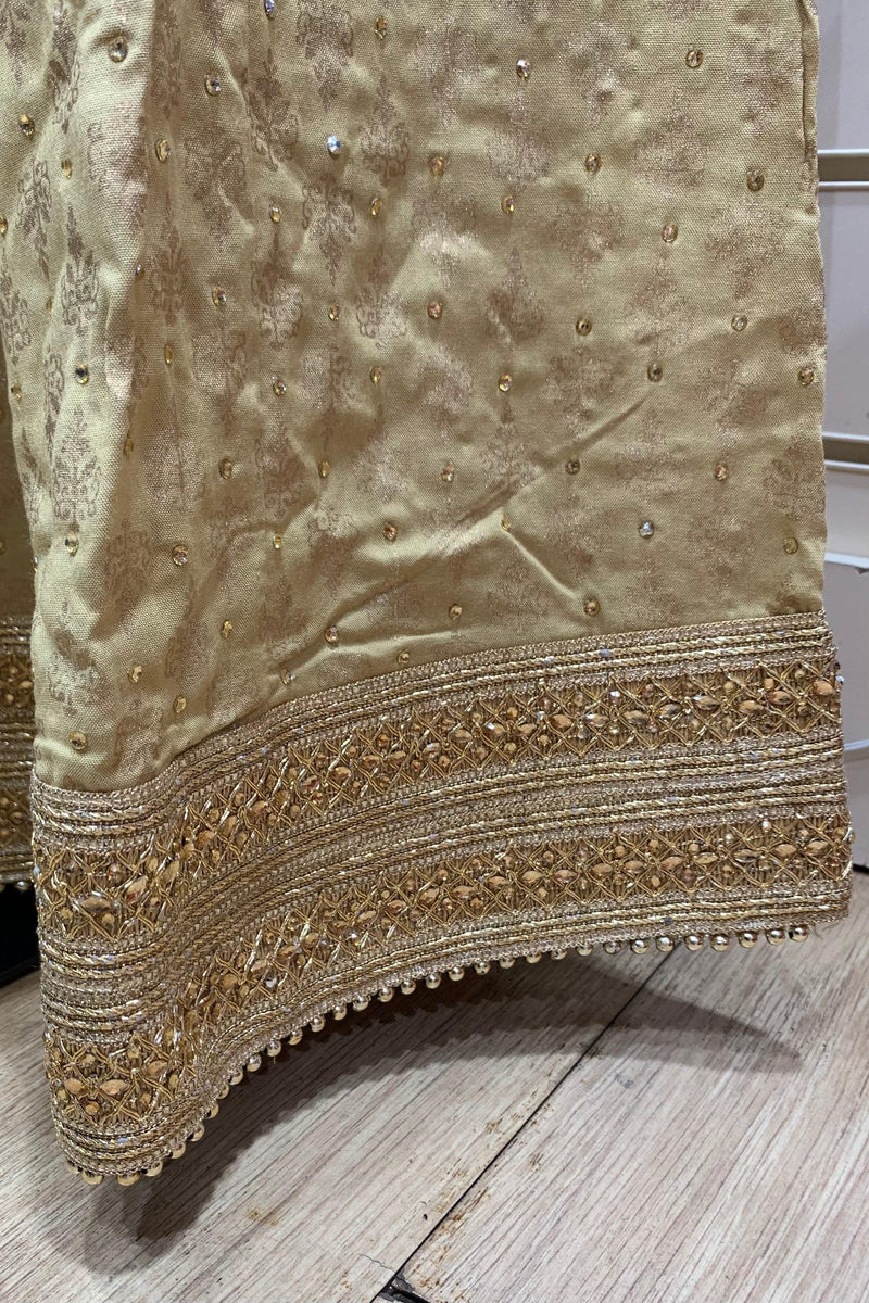 Beige Rayon Block Printed Maxi Skirt – Geetanjali